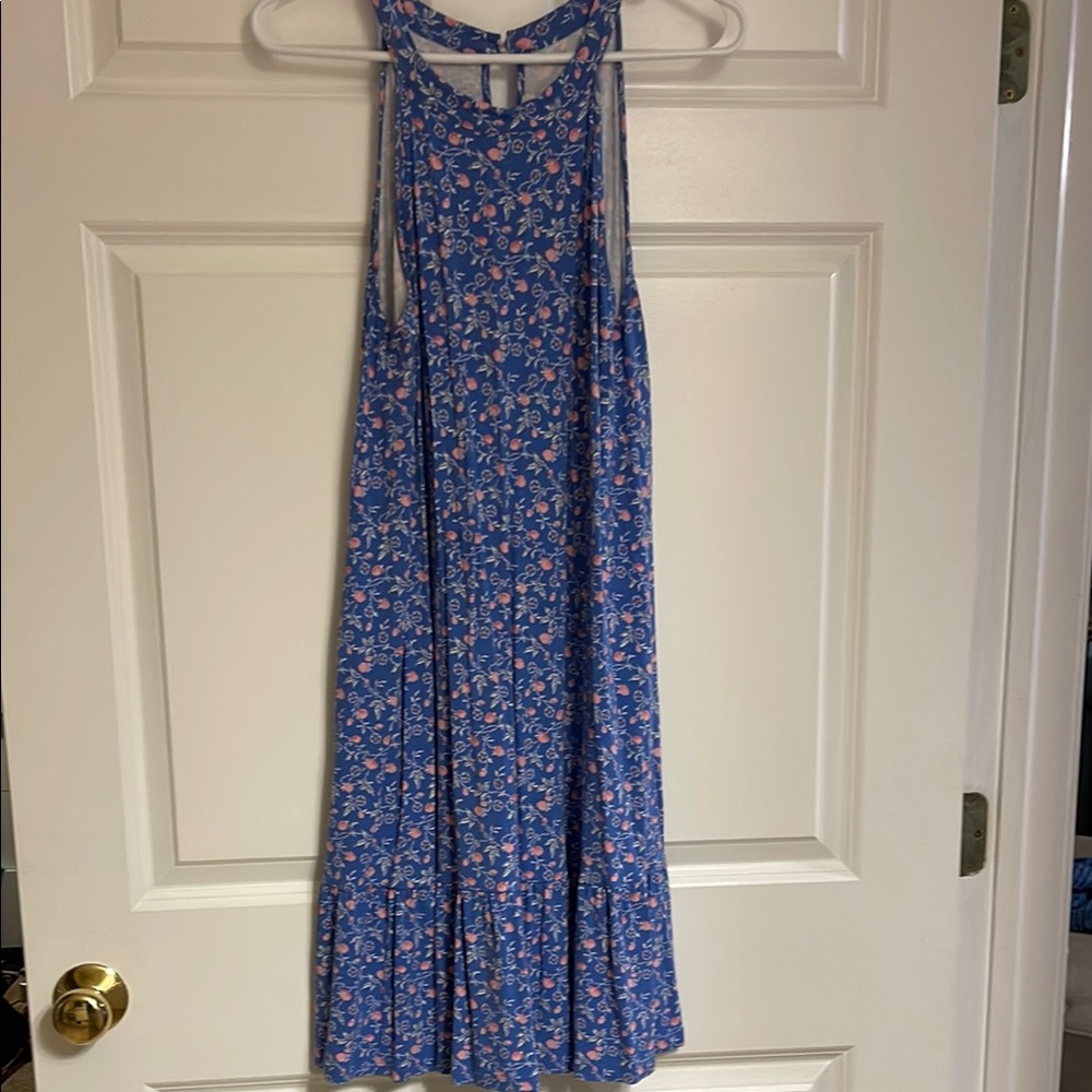 Floral Blue Loft Sleeveless Dress